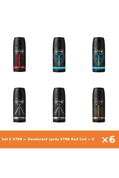 str8 Set 6 — Deodorant spray Red Cod + Deodorant spray Wild Be + Deodorant sp...