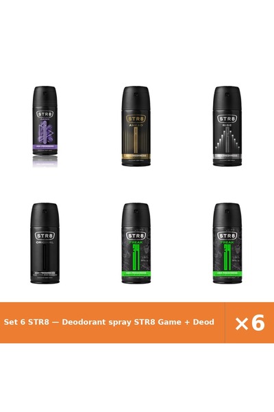 str8 Set 6 — Deodorant spray Game + Deodorant spray Ahead + Deodorant spray Rise