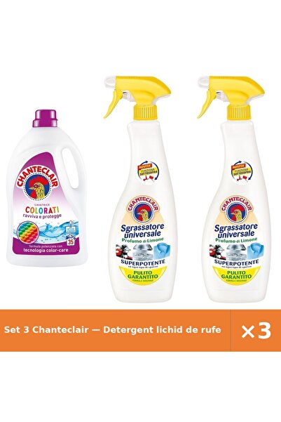 Chanteclair Set 3 — Detergent lichid de rufe Col + Degresant universal Lamaie C