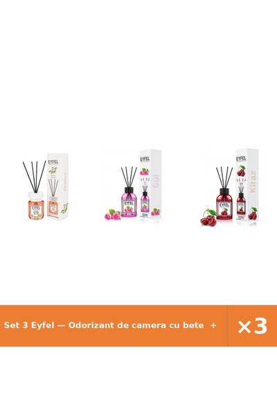 Eyfel Set 3 — Odorizant de camera cu bete + Odorizant de camera cu bete + Odo...