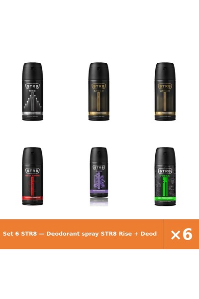 str8 Set 6 — Deodorant spray Rise + Deodorant spray Ahead + Deodorant spray R...