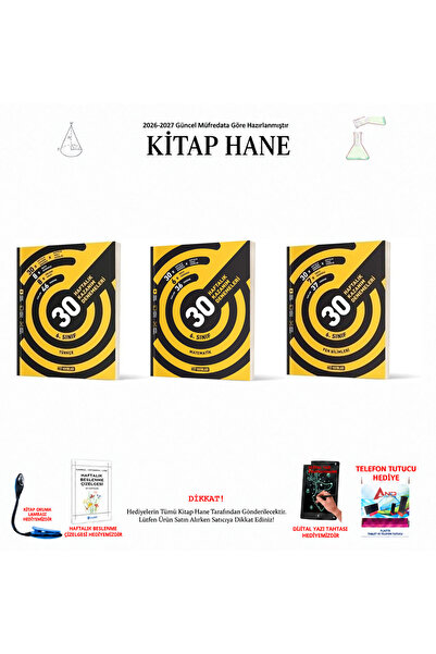 Hız Yayınları 2026-2027 6. Sınıf Türkçe 30 Haftalık Deneme, Matematik 30 Haft...