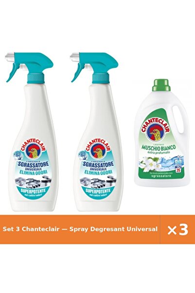 Chanteclair Set 3 — Spray Degresant Universal An + Detergent lichid de rufe cu