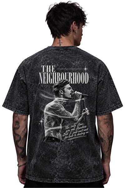 SEVBANO The Neighbourhood Rock Metal Music Band Printed Unisex Oversize Vinta...