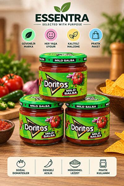 Essentra Home Doritos Mild Salsa Domatesli Dip Sos – Nachos ve Cips İçin Hafif Acılı tortilla cips sosu, 1 adet