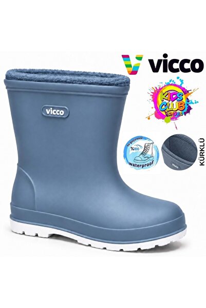 Vicco Mellow Furry Pvc Water Boots Rain Boots Orthopedic Children's Boots Kot