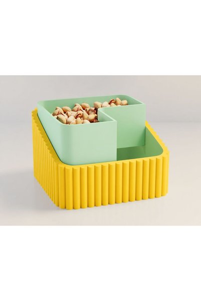 Generic Brand 3D Printed Peanut Bowl - Dual Chamber Shell Separator Presentat...