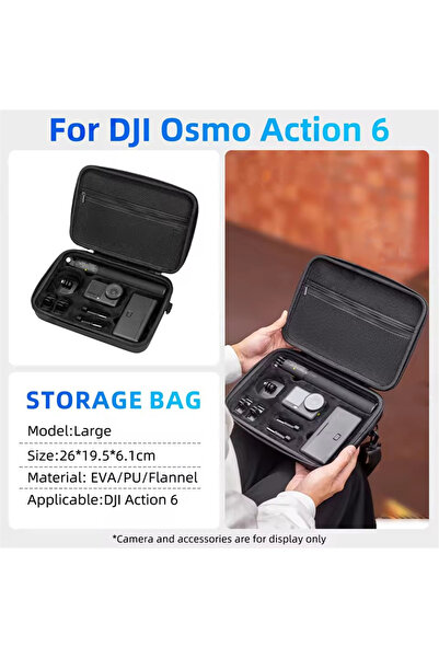 Choice Option 1 Portable Carrying Case for DJI Osmo Action 6, Hard PU Travel ...