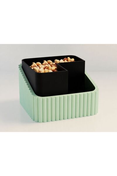 Generic Brand 3D Printed Peanut Bowl - Dual Chamber Shell Separator Presentat...