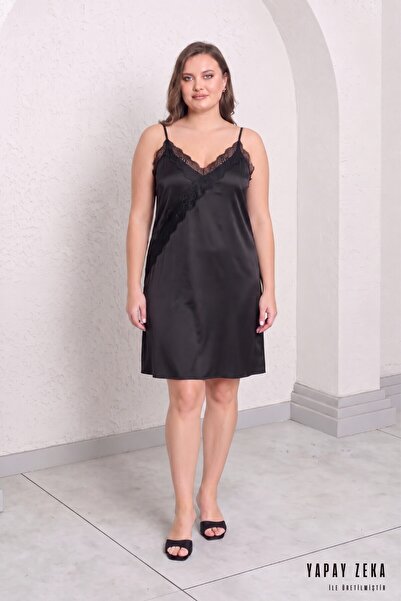 Büyük Moda Satin lace nightgown