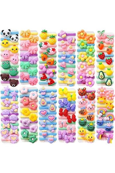 Arabest 100Pcs Cotton Baby Hair Ties,Soft Seamless Toddler Ponytail Holders,C...