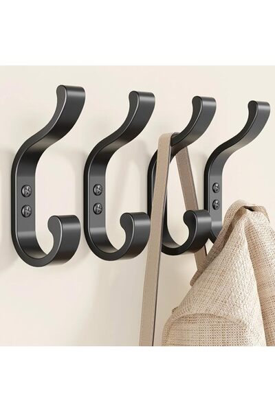 KASTWAVE Wall Mounted Coat Hooks, Strong Metal Hooks for Backpacks, Towels, C...