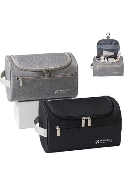 Vinnatsu Travel Toiletries Storage Bag with Hooks, Hanging Cosmetics Storage ...