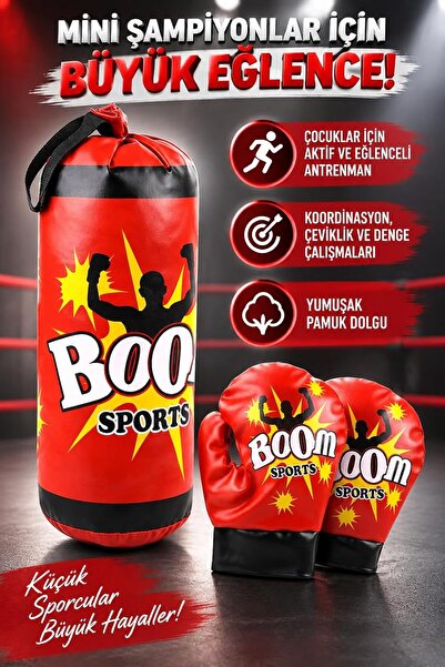 Coverzone Çocuk Boks Torbası ENT Pamuk Dolgulu Spor Antrenman Kum Torbası BX-30