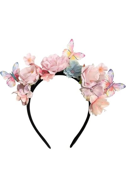 KASTWAVE Boho Flower Headband for Women, Vintage Floral Hair Accessories, Wed...