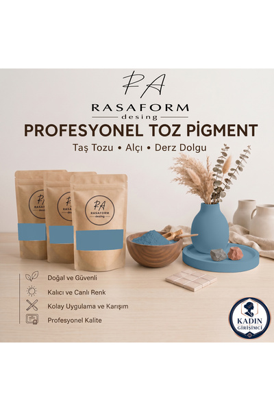 Soğuk Çelik Mavisi Toz Pigment – Taş Tozu, Beton, Alçı, Seramik ve Derz için 100 gr