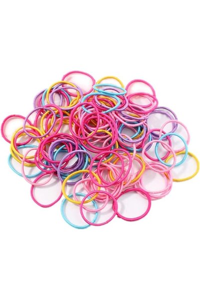 POLARHAWK Multicolor Baby Girls Hair Elastics Hair Ties 100 Pieces Kids Ponyt...