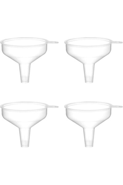 TERRIFI Small Funnel 4 Pack, Food Grade Funnel, Easily Transfer Liquids Granu...