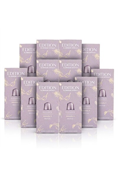 EDITION Elegante Aluminum Coffee Capsules, Intensity Level 8 (Light Taste and...