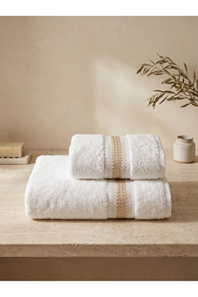 Dantela Katrina Set of 2 Embroidered Bath Towels