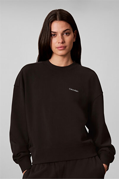 Calvin Klein Ls Feminine Logo French Terry Cr Kadın Bisiklet Yaka Sweatshirt ...