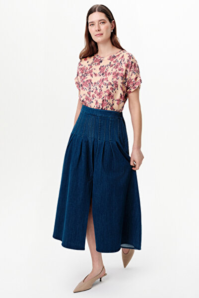 Exquise Waist-Slit Regular Midi Skirt