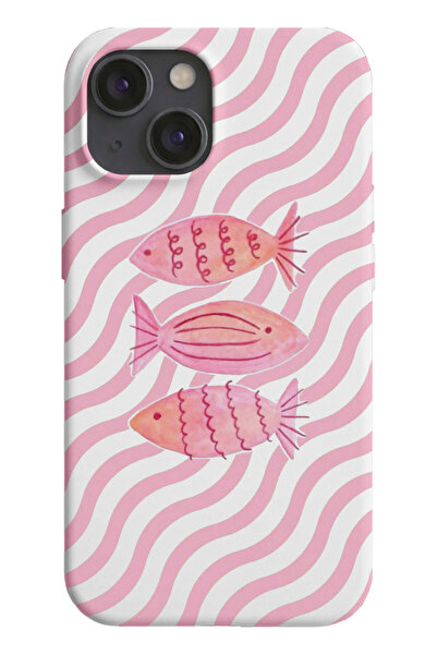 farifra iPhone 15 Uyumlu Desenli Silikon Lansman Telefon Kılıfı -k1174beyaz.png