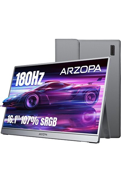 Arzopa 16.1'' 180Hz 2.5K Portable Monitor, 2560x1440 QHD 107% sRGB Kickstand ...