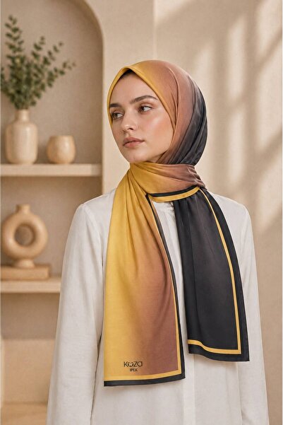 Dimoi Kids Women's Gradient Patterned Scarf Color Transition Stylish Casual H...