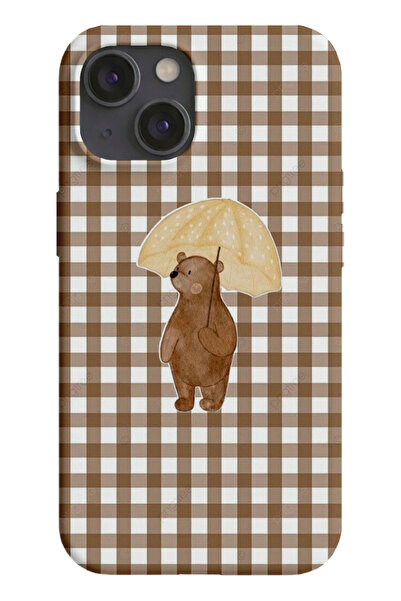 farifra iPhone 13/14 Uyumlu Desenli Silikon Lansman Telefon Kılıfı -K359KREM.png