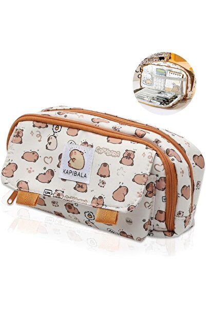 KASTWAVE Capybara Pencil Case for Girls, Boys, and Kids, Cute Large Capacity ...