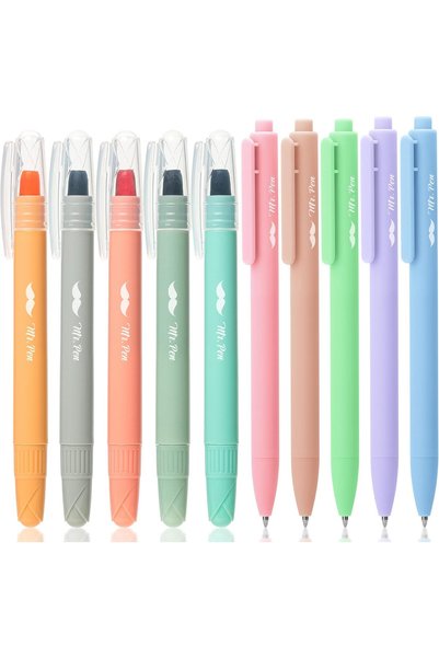 MRPEN Mr. Pen- Book Highlighters and Gel Pens, 10 Pack