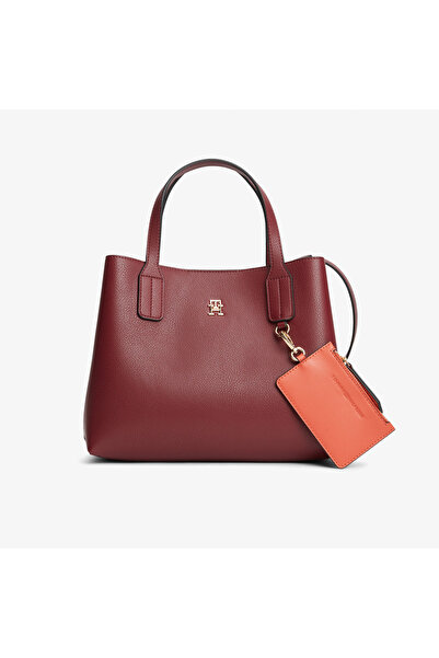 Tommy Hilfiger Kadın Çıkarılabilir Mini Askılı ve Cüzdanlı TH Monogram Logolu...