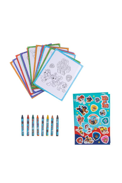 Generic Brand Set de Colorat cu Autocolante & Creioane Cerate Paw Patrol