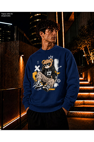 caddekombin Men's Crew Neck Casual Regular Fit Sweatshirt with Glasses and Ho...