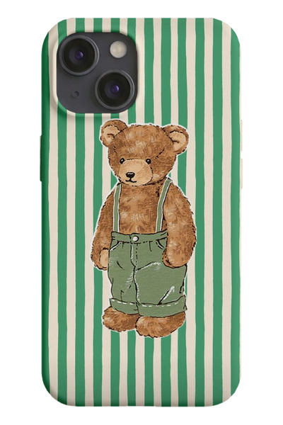 farifra iPhone 13/14 Uyumlu Desenli Silikon Lansman Telefon Kılıfı -K100krem.png