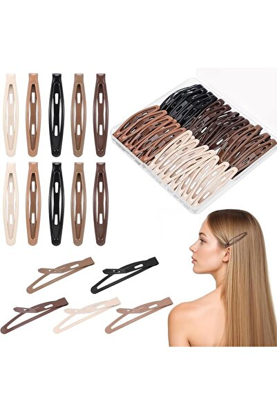 Yelajoy ALMEKAQUZ 42 Pcs Metal Snap Hair Clips, Hair Barrettes Accessories fo...