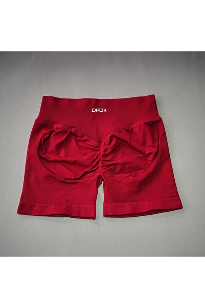 Choice S wine red DFDK Women High Waist Yoga Shorts Scrunch Butt Lift Workout...