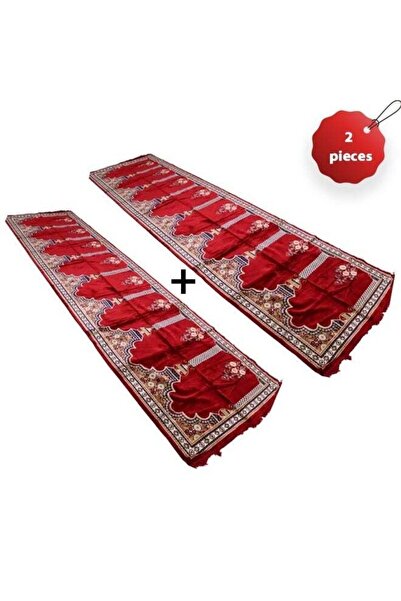 LTC 2 Large Prayer Rugs for 8 People Each, Padded / Turkish Microfiber Prayer...