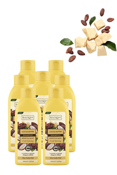 Boutique 7 Pieces Cocoa Butter Shampoo for Dry Curly Hair 1000ML
