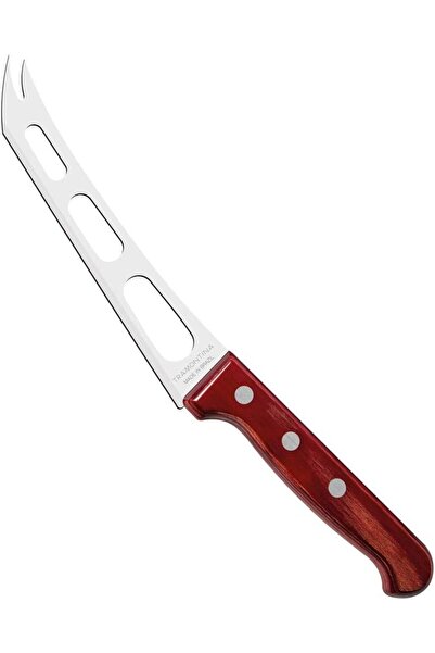 TRAMONTINA Polywood 6" Cheese knife With Stainless-Steel Blade and Red Treate...