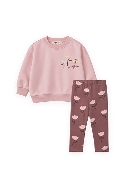 Cigit Taytlı Mevsimlik T-Shirt Takım 1-7 Yaş Pudra Pembe