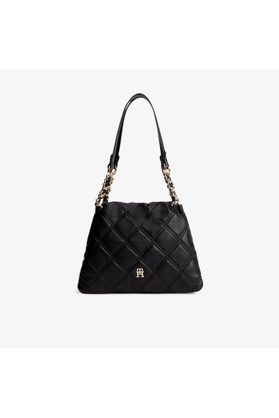 Tommy Hilfiger Feminine Mini Tote Kadın Siyah El Çantası