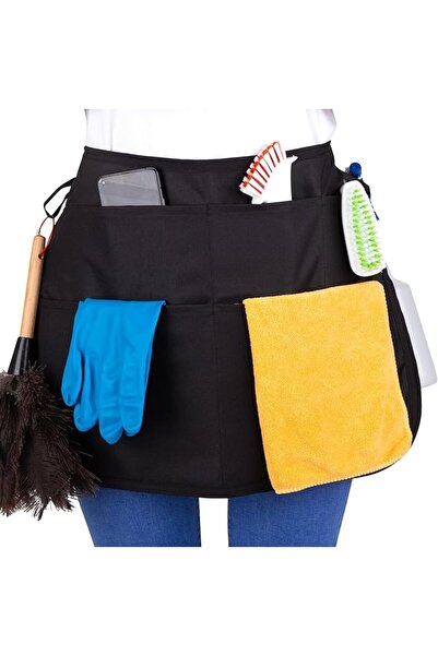 ALMEKAQUZ Professional Cleaning Apron,5 Pockets Waterproof Waist Tool