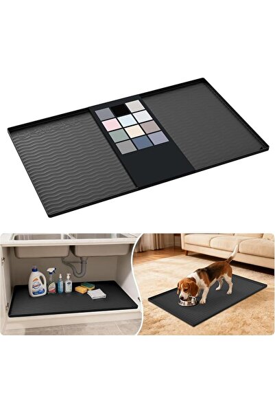 GENERAL URMONA Waterproof Silicone Under Sink Mat 55 x 93 cm, Cabinet Shelf L...