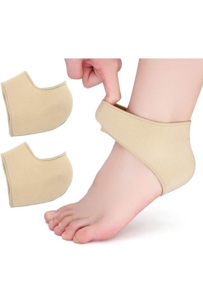 Generic Brand Protecții duble pentru călcâi, potrivite pentru călcâiele uscat...
