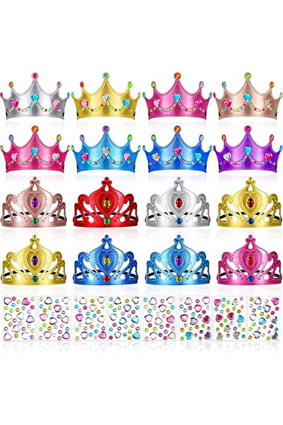 MAKINGTEC DIY Crown Set, Birthday Decoration Set Including 24 Pieces of Princ...