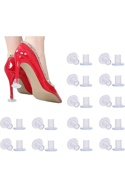 GENERAL 30 Pairs Clear High Heel Protectors for Shoes, Stoppers for Walking o...
