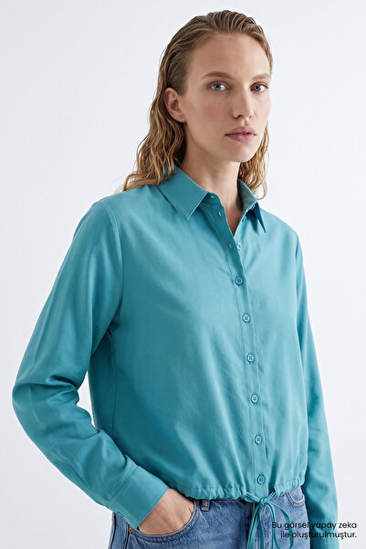 Exquise Elastic Waist Long Sleeve Regular Shirt
