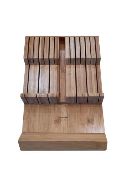 Zokura Bamboo Knife Storage Tray, 42.5 x 24.5 x 4.5 cm, Z1309